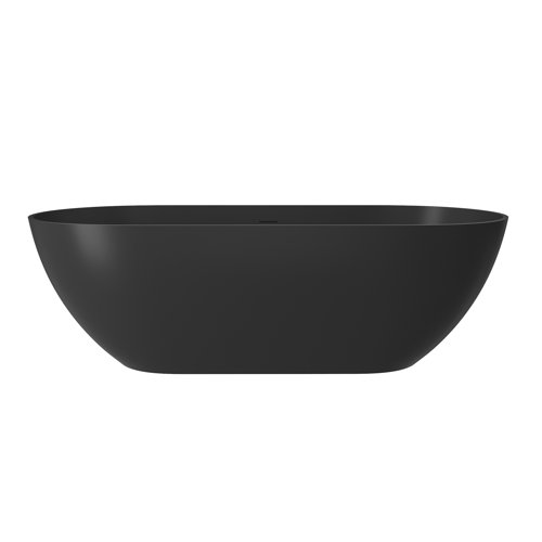 CASAINC Broadway 58.95'' x 29.5'' Freestanding Soaking Solid Surface Bathtub Wayfair